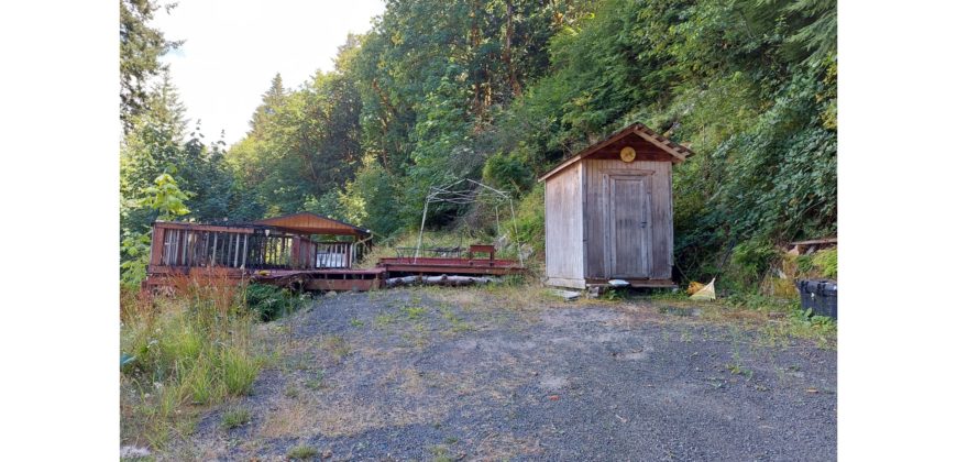 19031  Large Black Tank, Bare Site w/deck and shed